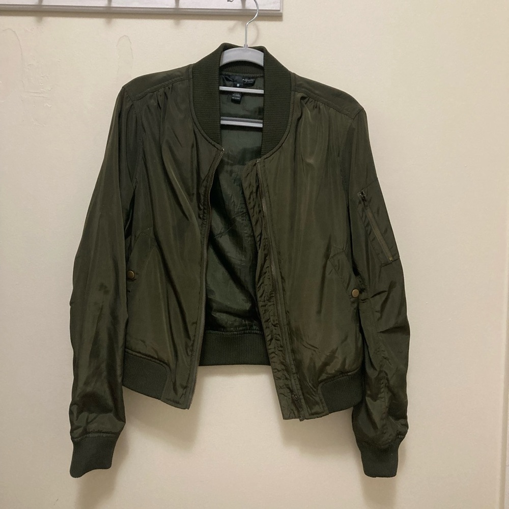 Army green Aqua brand bomber jacket
